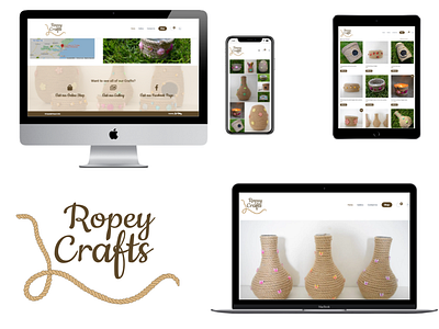 Ropey Crafts Website branding design e-commerce gallery logo photos ui web web design website