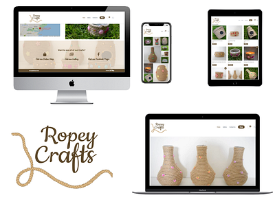 Ropey Crafts Website branding design e commerce gallery logo photos ui web web design website