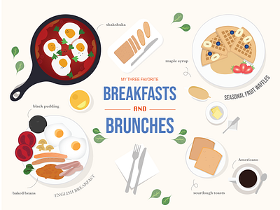 Breakfast & Brunches design food icon food illustration food menu graphic design illustration menu design vector