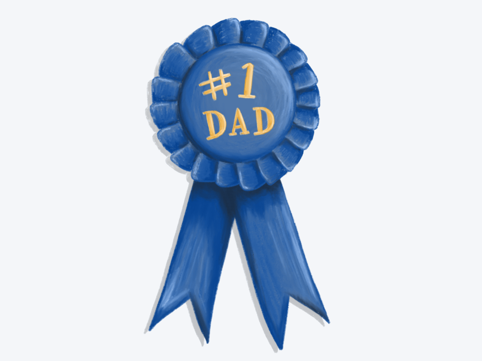 #1 Dad Fathers Day Handdrawn GIF animated animated gif art licensing award blue ribbon dad daddy digital illustration drawing father fathers day gif hand drawn holiday illustrated gif illustration procreate realistic drawing realistic illustration
