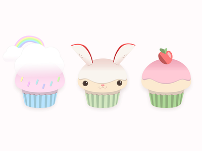 Cupcakes game art icon illustration vector