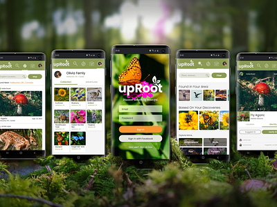 Nature Web App Mock-up app design graphic design icons logo mockup nature ui