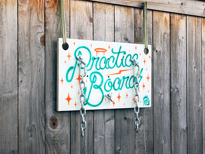 Anchor Practice Board anchors functional art hand drawn illustration lettering painting rock climbing typography