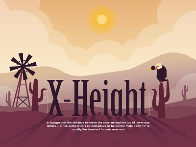 X Height cactus desert design alphabet infographics killer tyler stockdale typography vulture x height