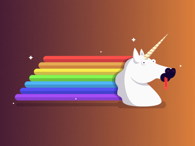 ✨ 🦄 ✨ gif killer infographics motion sparkle stars tongue tyler stockdale unicorn