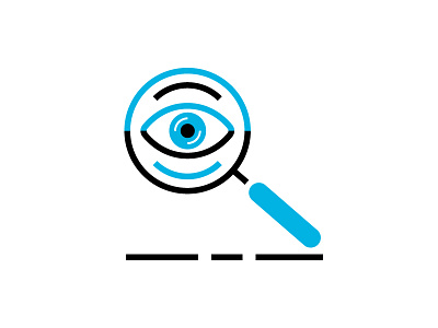 Eyecon contrast eye flat icon killer infographics magnifying glass tyler stockdale