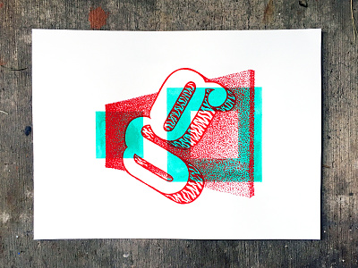 The Letter G hand illustration lettering stipple stippling tyler stockdale typography watercolor