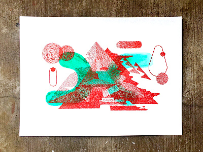 The Letter A a drawn hand lettering stipple tyler stockdale typography watercolor