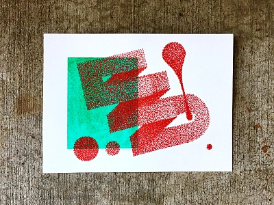 The Letter D acrylic drawn hand illustration lettering stipple tyler stockdale typography watercolor