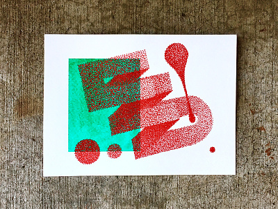 The Letter D acrylic drawn hand illustration lettering stipple tyler stockdale typography watercolor