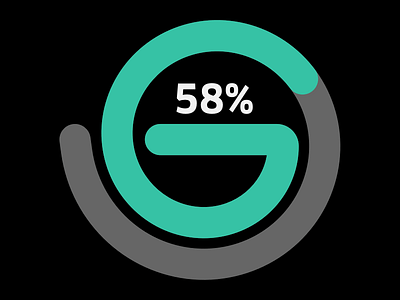 Spiral Progress Bar with percentage value