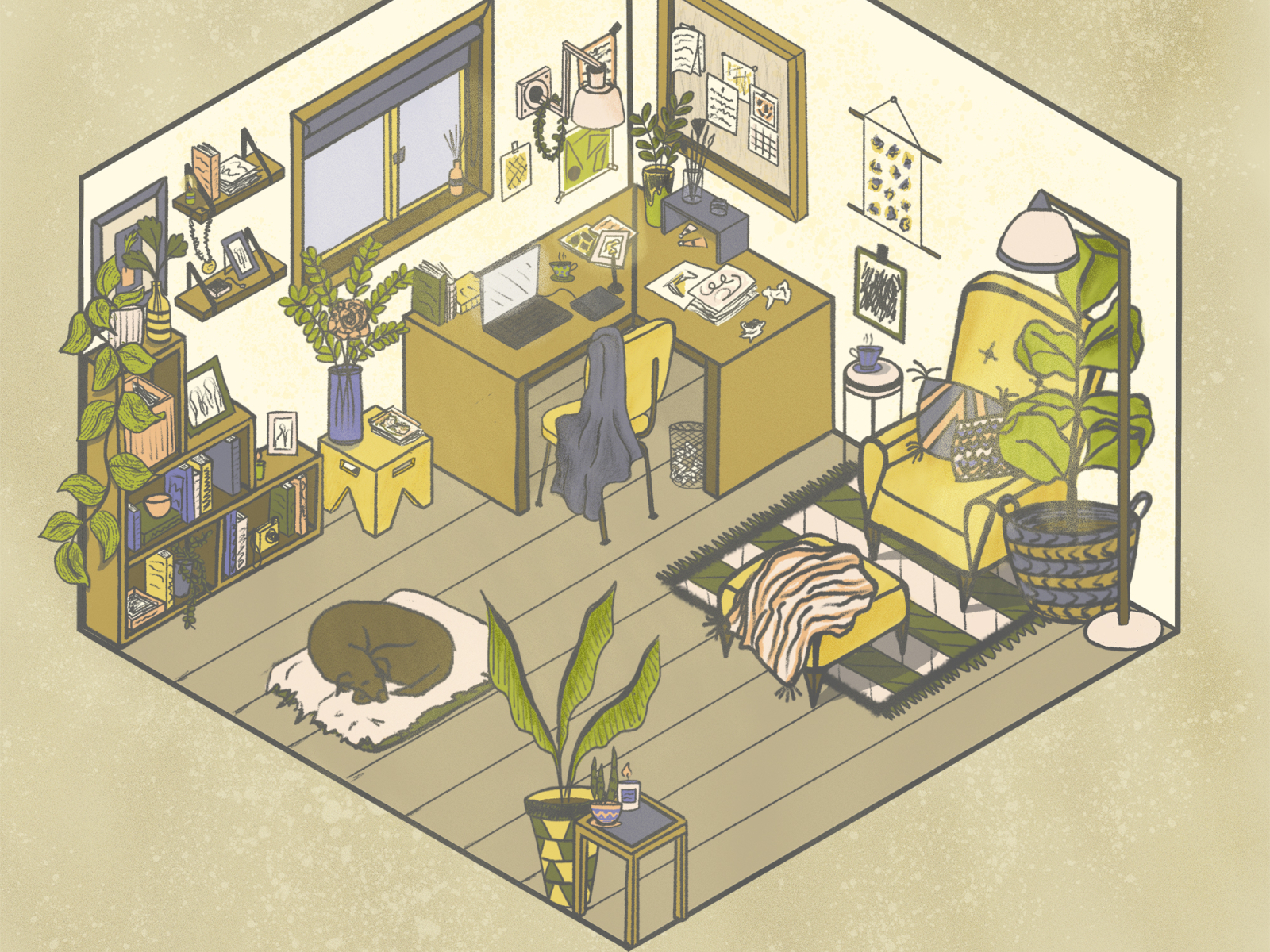 Isometric Dream room by Jamie Young on Dribbble