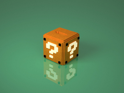 Mario cube coin 3d 3d art 3d artist 3dsmax blender design illustration mario mariobros