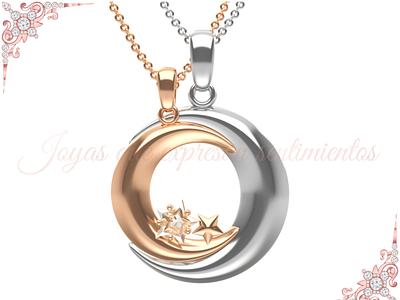 IXUJewelry, Waning moon Necklage b3d design ixujewelry jewelry moon