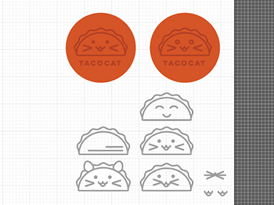 Tacocat WIP cat illustration illustrator logo taco tacocat