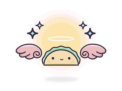 Little Baby Taco Angel angel illustration pastel tacos