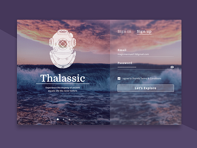 Daily Ui Challenge 001 - Sign Up Form 001 daily daily ui challenge dailyui ocean shore ui vintage