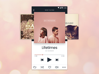 Daily Ui Challenge 009 - Music Player app clean daily ui challenge design minimal music player type ui ui challenge ux
