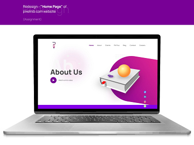 Redesign - Home Page of pixelnib website (Assignment) branding design homepage landingpage ui ux visualdesign webpage websitedesign