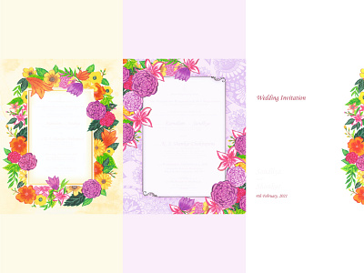 Wedding Invitation design illustration