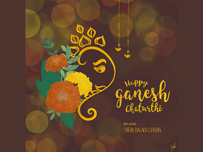 Festive Greeting: Ganesh Chaturthi design graphic design illustration