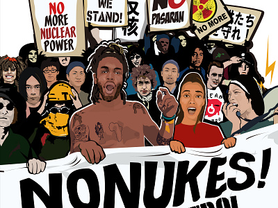 NO NUKES - CiCO & TOMiKO cd cover design graphic graphic design illustration illustrator vector