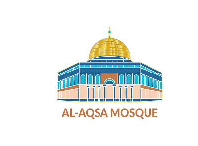 Al-Aqsa Mosque Vector al aqsa branding creative design design illustration illustrator jerusalem palestine ui ux vector