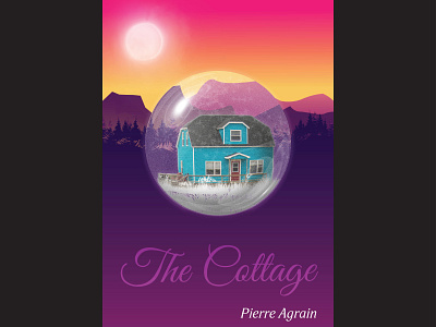 Book cover "The Cottage" graphic design illustration