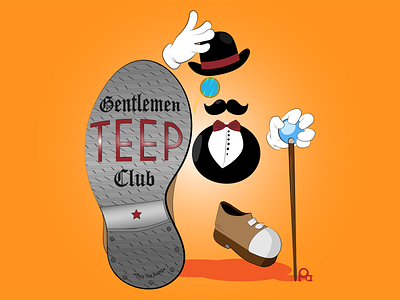 Gentlemen Teep Club branding design graphic design illustration logo mascot mascot logo muaythai