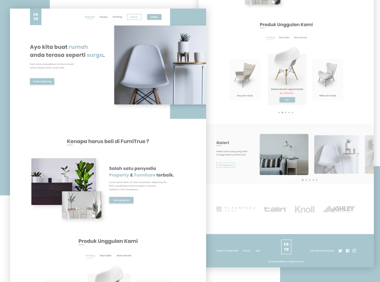Minimalist Furniture site Design by Bayu Tri Nugroho on Dribbble