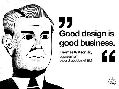 Quote - "Good design is good business" art branding design illustration illustrator minimal typography ui vector website