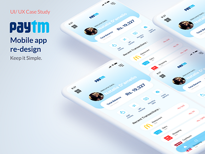 Paytm App: Re-design | UI/UX case study