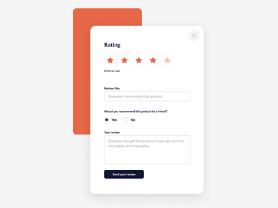 Review make a review review card ui