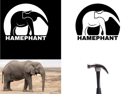 Hamephant classy logo elephant hammer logo logo design logo world logodesigner logodesignersclub logodesigns logotype logotypedesign negative space logo