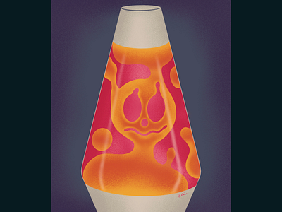 Lava Yourself art cartoon cute gradient illustration lava lava lamp orange pink