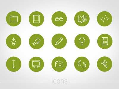 Icons green icons illustration simple wire