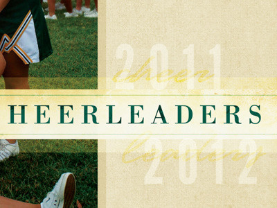Cheerleaders Program Ad script texture typography