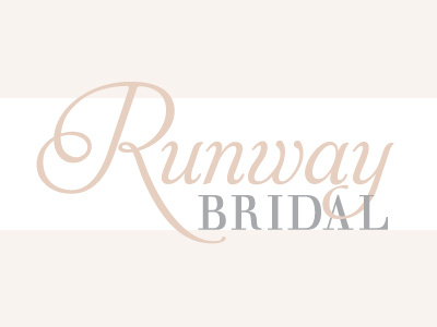 Runway Bridal aphrodite feminine gray grey hair logo pink script stylist