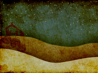 Night in Bethlehem christmas paper texture web graphic