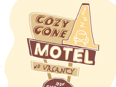 Cozy Cone Illo california adventure cars cars land cozy cone disney motel orange