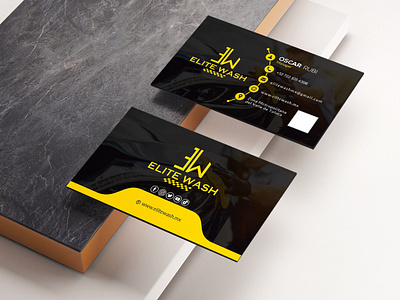 Elite Wash Business Card Design business card design