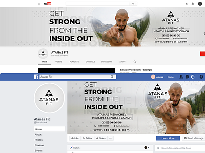 Atanas Fit Social Media Cover Design facebook cover youtube banner