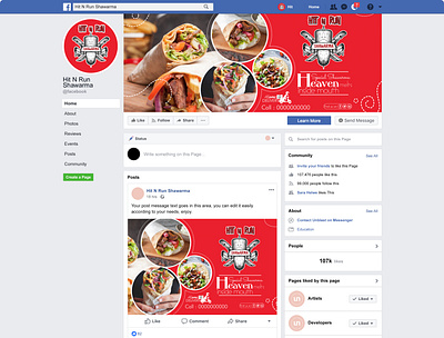 Hit N Run Shawarma Facebook Cover facebook cover