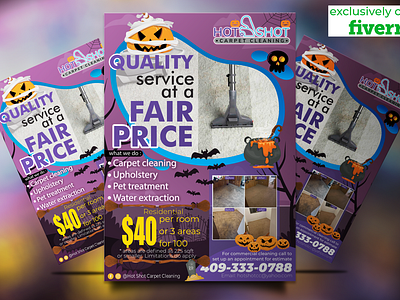 Hot Shot Carpet Cleaning Halloween Theme Flyer