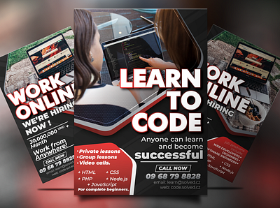 Learn to Code Flyer flyer design