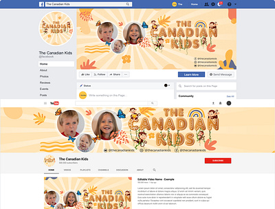 The Canadian Kids Facebook & Youtube Covers facebook cover youtube channel art