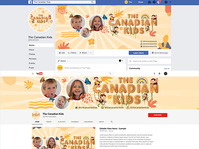 The Canadian Kids Facebook & Youtube Covers facebook cover youtube channel art