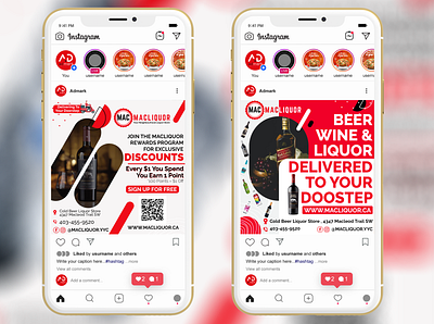 Mac Liquor Instagram Post Design instagram post