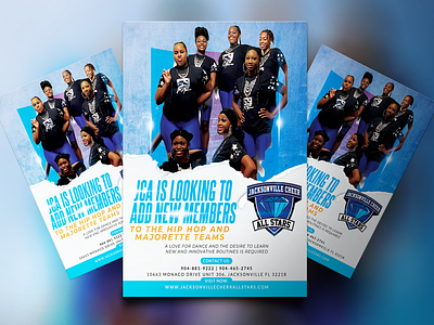 Flyer Design for JCA Dancing team