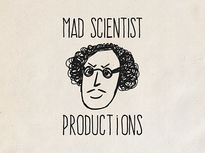 Mad Scientist logo handdrawn logo scientist scribble